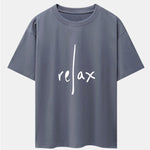 Relax Print Drop Shoulder Oversize T-Shirt