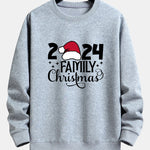 2024 Family Christmas Print Relax Fit Sweatshirt