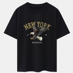 New York Eagle Print Heavy Weight Oversize T-Shirt