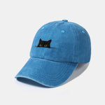Cat Pattern Casual Washed Cotton Baseball Cap