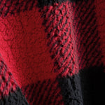 Plaid Pattern Teddy Hoodie