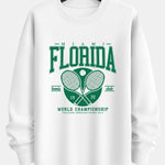 Florida Tennis Print Relax Fit Sweatshirt