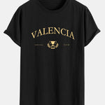 Valencia Slogan Print Cotton Arc Hem T-Shirt