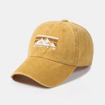 Mountains Pattern Classic Retro Washed Distressed Cotton Baseball Cap