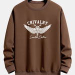 Wings Motorcycle Print Relax Fit Sweatshirt
