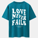Slogan Back Print Dropped Shoulders Oversize T-Shirt