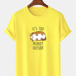 Sleepy Cat Print T-Shirt