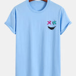 Regular Fit Evil Face Print Cotton T-Shirt