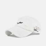 Retro Asher Embroidery Washed Distressed Baseball Cap