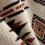 Aztec Print Patchwork Teddy Fleece Coat