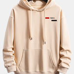 Paris Stripe Print Relax Fit Hoodie
