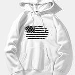 American Flag Print Hoodie