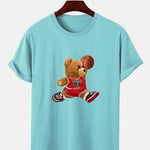 Basketball Player Bear Print T-Shirt