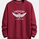 Wings Motorcycle Print Relax Fit Sweatshirt