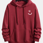 Smiley Face Print Relax Fit Hoodie
