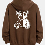 Bear Back Print Relax Fit Hoodie