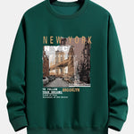 New York Cityscape Print Relax Fit Sweatshirt
