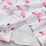 Flamingo Print Button Up Shirt & Swim Shorts