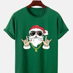 Hip Hop Santa Print T-Shirt