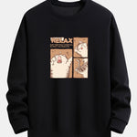 Carton Cat Print Relax Fit Sweatshirt