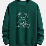 Bear Print Relax Fit Sweatshirt