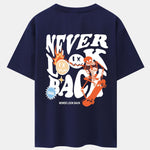 Skeleton Slogan Back Print Drop Shoulder Oversize T-Shirt