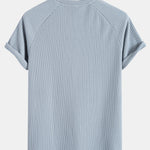 Muscle Fit Ribbed Raglan Sleeve T-Shirt