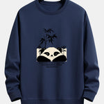 Bamboo Panda Print Relax Fit Sweatshirt