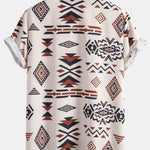 Aztec Geometric Print Shirt & Swim Shorts