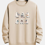 Ghost Reading Book Print Relax Fit Sweatshirt