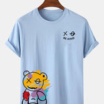 Regular Fit Graffiti Bear Print T-Shirt