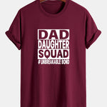 Regular Fit Dad And Daughter Squad Print Cotton T-Shirt