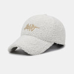 Heart Embroidery Teddy Plush Baseball Cap