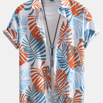 Leaf Print Button Up Shirt