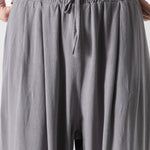 Linen And Cotton Blend Relax Fit Wide Leg Pants
