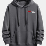 Paris Stripe Print Relax Fit Hoodie