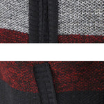 Color Block Funnel Neck Zip Up Sweater
