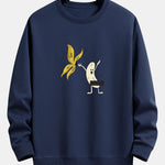 Banana Print Relax Fit Sweatshirt