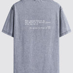 Slogan Print Washed Distressed Drop Shoulder T-Shirt