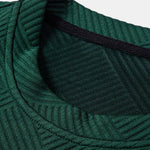 Long Sleeve Stripe Jacquard Arc Hem T-Shirt