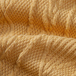 Knitted Geometric Textured Cuban Shirt & Straight Leg Linen Pants