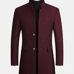 Stand Collar Woolen Overcoat