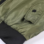 Quilted Lined Funnel Neck Bomber Jacket