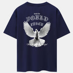 Dove Of Peace Back Print Drop Shoulder Oversize T-Shirt