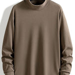 Fleece Long Sleeve Mock Neck T-Shirt