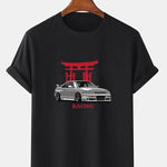 Japanese Shrine Car Print T-Shirt