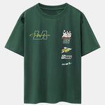 LA Racing Slogan Print Drop Shoulder Oversize T-Shirt