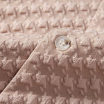 Houndstooth Jacquard Cuban Shirt & Straight Leg Linen Pants