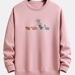 Cartoon Dinosaur Print Relax Fit Sweatshirt