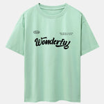 Wonderful Slogan Print Drop Shoulder Oversize T-Shirt
